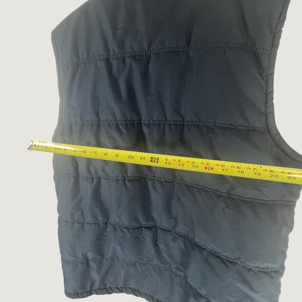 Weather Wear Mens XXL Puffer Vest Navy Blue Plaid Lined Full Zip Quilted Gilet - Picture 10 of 11